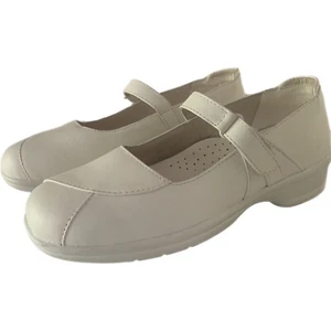 Propet White Leather Mary Jane Walking Shoes Womens 6.5 Comfort Nursing Casual - Picture 1 of 19