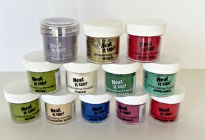 12 Heat it Up Embossing Powders Variety of Colors One Tinsel - Picture 1 of 20