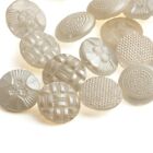 (24) Czech Vintage assorted glass buttons for repurposing 13mm