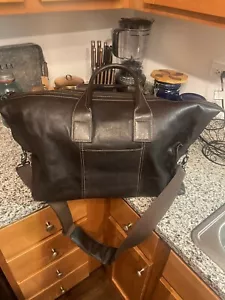 Kenneth Cole Leather weekend travel bag Gym Bag Overnight Bag NICE and cool! - Picture 1 of 6