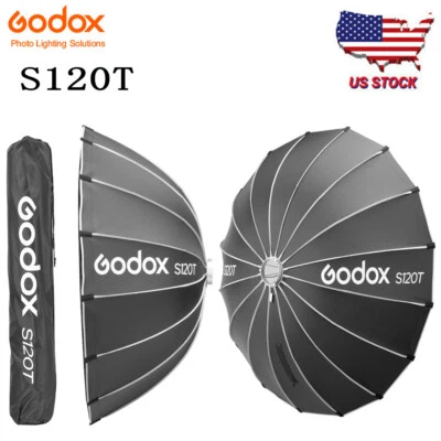 US Godox S120T 47'' Quick Release Umbrella Softbox Fr SK400 MS300 AD400Pro Flash - Image 1 of 4