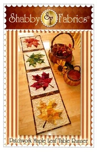 Patchwork Maple Leaf Table Runner Pattern by Shabby Fabrics - Picture 1 of 2