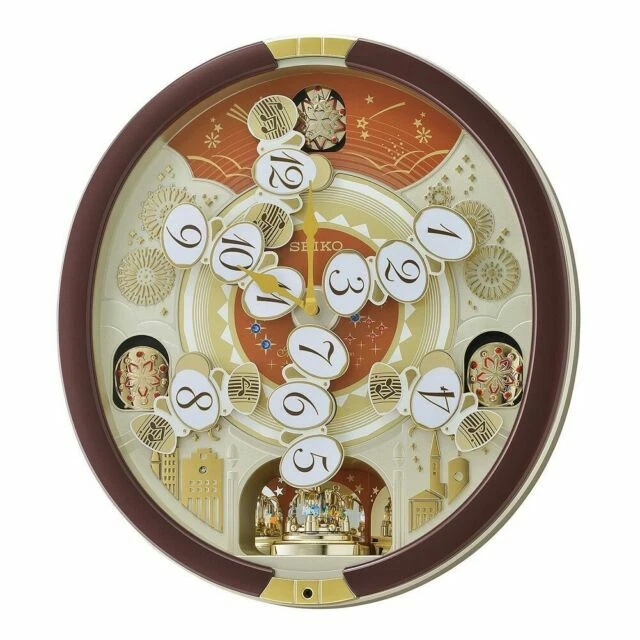 Seiko Melodies in Motion Wall Clock with Swarovski Crystals - Special Edition (QXM574BRH)