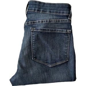 Womens Jeans sz 8 Blue NYDJ Mid Rise Dark Wash Straight Lift Tuck Stretch Oprah - Picture 1 of 16