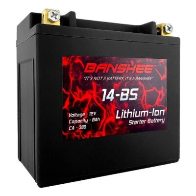 Lithium Motorcycle Battery Replaces YTX14-BS Lightweight Lithium Ion Battery - Image 1 of 4