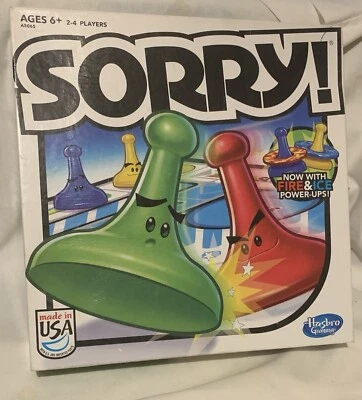 Hasbro Sorry! Board Game Now with Fire & Ice Power-Ups (COMPLETE) - Image 1 of 2