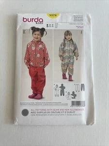 Burda 9378 Overalls, Anorak Jacket, Stirrup Pants, Snowsuit Sz 18M-6 Pattern - Picture 1 of 5