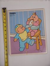 Playskool Wooden Puzzle Cabbage Patch Kids Feeding Baby 7 Pieces Vintage
