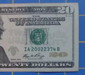 Birthday, Anniversary, 2002 Fancy $20 Dollar Bill, FEB 3 or JULY 4 - 2002 - Picture 1 of 3