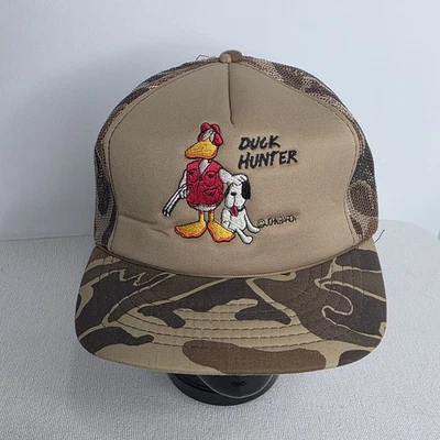Sombrero de malla vintage de cazador de patos camuflado con cierre a presión Foto 1 de 4