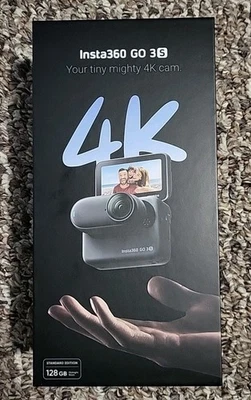 Insta360 GO 3S 128GB Action Camera Black Complete In Box Pre-owned - Image 1 of 4