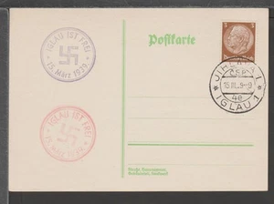 ✔️ GERMANY 3. Reich WWII RARE Special Postmark POSTCARD - Imagen 1 de 1