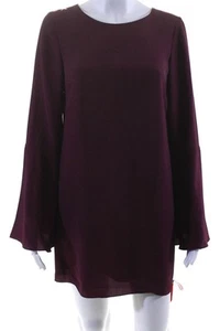 Likely Womens Round Neck Long Sleeve Mini Perry Dress Purple Size 6 - Picture 1 of 7