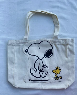 Lindo bolso de hombro de lona Snoopy - Cartera grande de dibujos animados para estudiantes 🌟 Foto 1 de 4