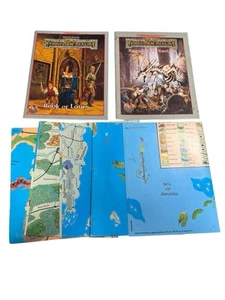 Advanced Dungeons & Dragons Forgotten Realms Running the Realms, Lairs, 5 Maps - Imagen 1 de 13