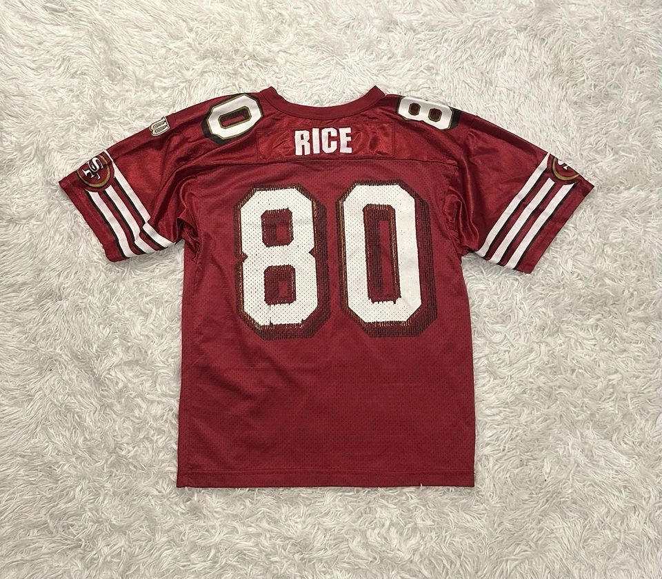 Винтажная молодежная футболка 80-х Wilson Jerry Rice San Francisco 49ers NFL — размер L - Изображение 1 из 4