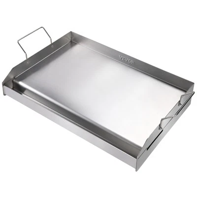 VEVOR 23.5"x16" Plancha Superior Plancha Acero Inoxidable Barbacoa Gas Parrilla 2 Quemadores Plateada Foto 1 de 4