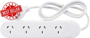 Standard 4 Outlet Powerboard White - Picture 1 of 12