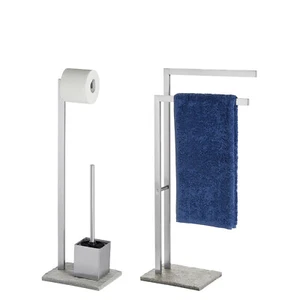 ACCESSORI BAGNO PIANTANA PORTA SALVIETTE ASCIUGAMANI E/O SCOPINO ROTOLO GRANIT - Foto 1 di 7