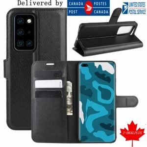 Para Huawei P40/P40 Pro Cartera Abatible Ranura Estuche/Cubierta/Soporte para Tarjetas Soporte Bolsa - Imagen 1 de 34
