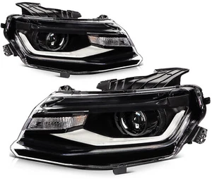 PAIR/2PCS For 2016-2022 Chevy Camaro Factory HID/Xenon Projector Headlight W/DRL - Picture 1 of 24