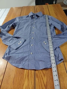 Goodfellow & Co Long Sleeve Blue White Plaid Button Up Shirt Size Small - Picture 1 of 4