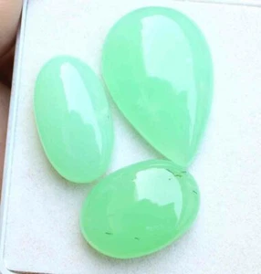 49.30 Ct Natural Chrysoprase 16*19 mm Pear Cabochon Loose Gemstone - Picture 1 of 2