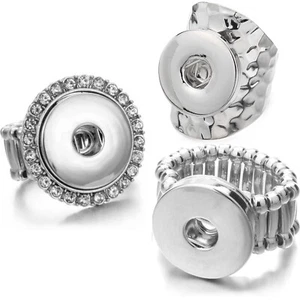 Stretch Snap Jewelry Ginger Charm Ring, One Size Fits All, Fits 18MM 20MM Button - Picture 1 of 17