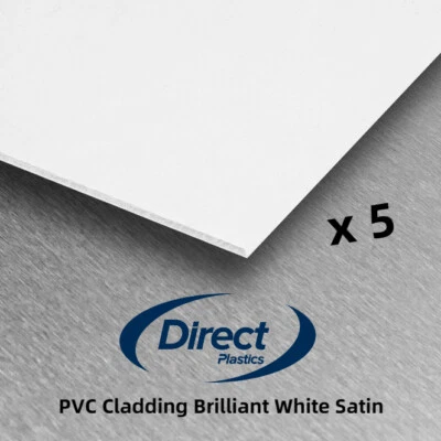 PVC White Wall Cladding - 8ft x 4ft x 1.5mm - 5 SHEET OFFER  - Image 1 of 3