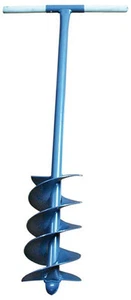 Handbohrer Pflanzbohrer Erdlochbohrer Handerdbohrer doppeltes Wendel 15 cm - Bild 1 von 1