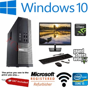 FAST GAMING DELL/HP PC FULL SET INTEL QUAD-CORE i5 8GB 1TB GT730 2GBGraphic Card - Picture 1 of 6