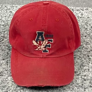 Abercrombie Fitch Mens 90s Y2k Hat Cap Red Logo Eagle Leather Strap Embroider - Picture 1 of 9