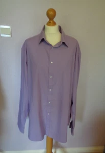 Men's Shirt Size 18.5 Taylor & Wright Purple Long Sleeve - Picture 1 of 7