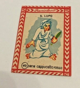 Vecchia figurina Premio Sport Lupo 49 Serie Cappuccetto rosso anni 50 - Picture 1 of 1