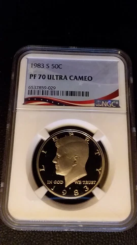 1983-S NGC PF70 ULTRA CAMEO KENNEDY HALF DOLLAR ** EXCEPTIONAL CAMEO CONTRAST ** Cover