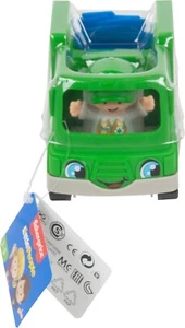 CAMIÓN DE RECICLAJE FISHER PRICE LITTLE PEOPLE TOTALMENTE NUEVO CON VEHÍCULO EMPUJADO POR CONDUCTOR - Imagen 1 de 4