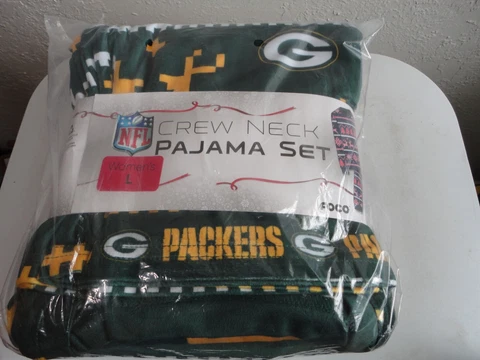 Green Bay Packers Pajama Set Women's lrg NOS Cover