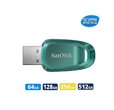 SanDisk Ultra Eco USB3.2 Flash Drive Memory Stick High Performance Pen Drive Lot - Изображение 1 из 4
