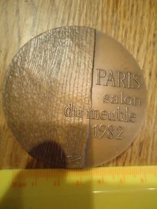 MEDAILLE BRONZE PARIS SALON DU MEUBLE 1982 FRENCH MEDAL Médaille - Picture 1 of 2