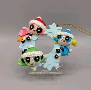 Power Puff Girl Christmas Photo Frame Ornament Xmas Cartoon Network 2002 Rare - Picture 1 of 7