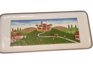 Vintage Villeroy & Boch Design Naif Serviertablett Countryside Farmhouse Spring - Bild 1 von 9