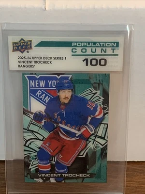 2025-26 Upper Deck Series 1 Vincent Trocheck Population Count /100 - Image 1 of 2
