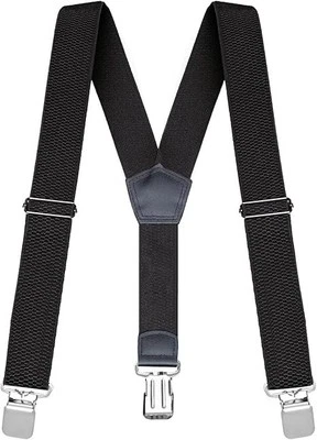 "Decalen Mens Suspenders Very Strong Clips Heavy Duty Braces One Size Fits All Y - Image 1 of 4