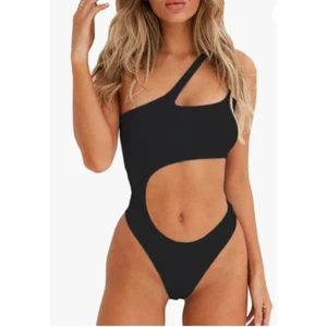 SherryDC Damen Cutout One Shoulder High Cut Cheeky Einteiler Badeanzug - Large - Bild 1 von 3