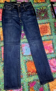 Women's Dark Blue Denim Jeans Size 8 Levi Strauss & Co 505 Straight 29x34 - Picture 1 of 6