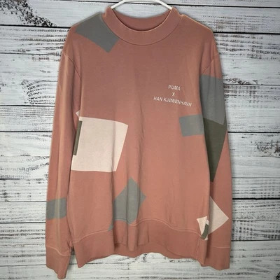 Puma x Project Han Kjobenhavn Pullover Sweatshirt Colorblock Peach Men’s Medium - Image 1 of 4
