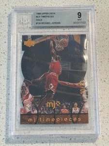 Relojes Upper Deck MJx 1998 oro #104 Michael Jordan 10/23 Beckett 9 como nuevo - Imagen 1 de 4