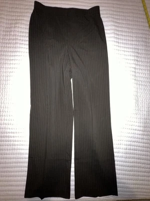 norton mcnaughton dress pants women’s 6 Black White Pinstripe Stretch ￼ - Image 1 of 4