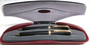 Sheaffer Ballpoint Pen & Mechanical Pencil Set Prelude Matte Black Plastic Case - Picture 1 of 16