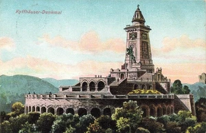 AK Kyffhäuserland Kyffhäuser Denkmal Thüringen 1903 gelaufen Postkarte - Bild 1 von 2